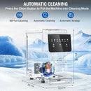 Nugget Ice Maker Countertop, 50LBS/Day with 5LBS Storage Bin, Water Dispenser Countertop Ice Maker Machine Stainless Steel, Soft Chewable Pellet Ice Machine for Home Bar Kitchen Office, Self-Cleaning by CozyNest Decor