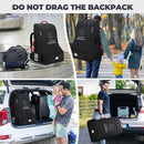 RAINSMORE Padded Car Seat Travel Bag for Airplane Heavy Duty Car Seat Backpack for Air Travel Baby Carseat Cover Bags for Airport Large Car Seats Carrier Fits Car Seats & Booster Seats, Black by TinyTreasures Baby Boutique
