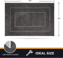 PURRUGS Dirt Trapping Door Mat 32" x 47", Non-Slip/Skid Machine Washable Entryway Rug, Dog Doormat, Super Absorbent Welcome Mat for Muddy Wet Shoes and Paws, Grey by CozyNest Decor