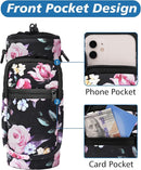 32 40 oz Water Bottle Carrier with Strap, Neoprene Water Bottle Sleeve Bag with 2 Pockets Insulated Flask Sling Holder for Walking Hiking Gym by TinyTreasures Baby Boutique