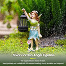 Fairy Garden Statue Solar Garden Fairy with Lantern Light Outdoor Garden Decoration Waterproof Solar Garden Sculpture for Patio Yard Lawn Gift for Mom Grandma by GreenHaven Gardens