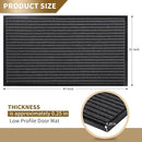 Yimobra Front Door Mat Outdoor Indoor Entrance, 100% Waterproof All-Season All Weather Doormat, Welcome Matt Outside Entry, Non Slip, Low Profile, Heavy Duty Patio Porch Floor Mats,47 x 32,Grey by CozyNest Decor