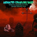 AW Halloween Animated Decoration Crawling Baby Zombie Scary Sound Sensor Activated Ghost Baby Doll Haunted House Flashing Eyes Party Outdoor Decor 2025 by CozyNest Decor