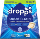 Dropps Odor & Stain Biobased Power Laundry Detergent Pods, Lavender Meadow (64 Count) - HE Compatible Laundry Pods for Fresh Clothes - Washing Detergent Soap Supplies & Recyclable Paperboard Packaging by CozyNest Decor