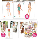 Sticker Dress Up Summer Holiday Theme - Sticker Activity Book for Kids. Learn Girls Fashion Design with Stickers and Guides for Kids 5 and Up. Dress Up Games by TinyTreasures Baby Boutique