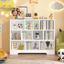 Book Shelf, 10 Cubes Storage Organizer, 3-Tier Open Shelf Wooden Bookcase, Freestanding White Bookshelf Cube Shelf for Bedroom, Living Room by CozyNest Decor