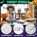 Blosssound 10 Set Pre Printed Canvas Pre Drawn Canvas Painting with Easel Kits 5" x 7" Outline Painting Panels for Beginners, DIY Craft Project, Party Favor, Home Decors(Spider) by TinyTreasures Baby Boutique