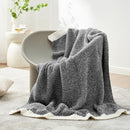 Snuggle Sac Queen Size Bedding Blanket Black, Super Soft Warm Cozy Bed Blankets Oversized Fuzzy Plush Blankets for Bed, Bedroom, Heather Black, 90x90 inches by TinyTreasures Baby Boutique