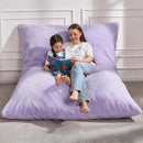 Hobestluk 3 in 1 Bean Bag Chair Giant Bean Bag Chairs for Adults with Plush Faux Fur Cover Convertible Bean Bag Floor Cushion with Machine Washable Cover for Living Room (Plush Purple) by CozyNest Decor