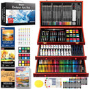 Art Supplies, iBayam 195 Pack Art Set Drawing Kit for Kids Teens Girls Boys Adult, Arts and Crafts Painting Kit, Art Kits Paint Set with Acrylic Pad, Sketchbooks, Watercolor Pad, Canvases, Gift Box by TinyTreasures Baby Boutique