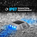 VOLISUN Solar Deck/Dock Lights, 20-Pack Led IP67 Waterproof Outdoor Warning Step Lights for Driveway Sidewalk Garden Pathway Yard (Blue) by CozyNest Decor
