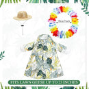 Goose Outfit Lawn Goose Porch Clothing Outfits for Yard Summer Luau 23'' Lawn Outdoor Decoration(Fresh Style) by GreenHaven Gardens