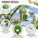 LONA Bird Feeders for Outdoors, Tube Feeder Weatherproof with Multiple Hanging Methods, Wild Bird Feeding Silo for Outside, 1 Port by CozyNest Decor
