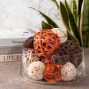 ANDALUCA Large Decorative Vase Filler Bag with Orbs, Balls (Sunset Orange) by CozyNest Decor