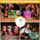 LED Acrylic Message Board, Light Up Acrylic Dry Erase Board with 7-Color Light, LED Note Board with Colors for Kids, Glow Memo Message Writing Board with Light, Drawing Stencils Set Included by TinyTreasures Baby Boutique