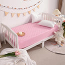 NTBAY 2 Pack Waterproof Crib Mattress Protector, Quilted 28"x52" Toddler Fitted Sheet - Machine Washable - Soft and Breathable Mattress Pad Cover for Crib, Nursery, Daycare, Cot, Pink by TinyTreasures Baby Boutique