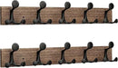 SKOLOO 24-Inch Wood Burnt Coat Rack Wall Mount with 5 Triple Hooks - Ideal for Family Entrances, Classrooms, and Pet Supplies Storage - Perfect Coat Hooks for Wall, Pack of 2 by CozyNest Decor