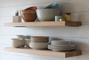 Urban Legacy Unfinished White Oak Deep Floating Shelves | Easy to Install Accent Modern Floating Shelves with Floating Shelf Brackets| Set of 2 (48" x 11" x 2") by CozyNest Decor