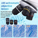 Binocular Microscope Magnification 40X-2500X, WF10x and WF25x Eyepieces, Dual LED Illumination, Suitable for Schools Home Labs Educational Adult Microscope by TinyTreasures Baby Boutique