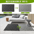Outdoor Rug 5x8 ft Waterproof, Reversible Outdoor Plastic Straw Rug for Patios Clearance, Outdoor Area Rug Carpet RV Mat for Camping Backyard Deck Porch by GreenHaven Gardens