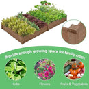 Yaheetech 8×4ft Wooden Horticulture Raised Garden Bed Divisible Elevated Planting Planter Box for Flowers/Vegetables/Herbs in Backyard/Patio Outdoor, 93 x 48 x 10in, Dark Brown by GreenHaven Gardens