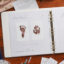 Keepsake Baby Memory Book Girl Boy – Timeless Leather-Bound Baby Milestone Book – Baby Book Keepsake Record First 5 Years – Gender Neutral Baby Scrapbook Album Baby Album Journal Registry Search Gift by TinyTreasures Baby Boutique