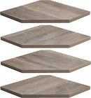 Corner Shelf Wall Mount, Corner Floating Shelves, Set of 4 Corner Wall Shelf Organizer, Rustic Wood Wall Storage Display Shelves for Living Room Bedroom Bathroom Kitchen, Rustic Grey by CozyNest Decor