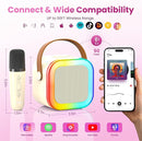Mini Karaoke Machine for Kids Adults, Kids Toys Karaoke Microphone Singing Speaker, Karaoke Player with 2 Wireless Mic Party, Birthday Gifts for Girls Ages 4, 5, 6, 7, 8, 9, 10, 12+ Years Old(Beige) by TinyTreasures Baby Boutique