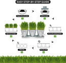 The Environet Organic Cat Grass for Indoor Cats, Organic Cat Grass Kit with Seeds Mix and Metal Iron Pots, Hairball Control, Digestion Support, Ideal Gift for Cat Lovers by GreenHaven Gardens