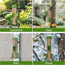 LONA Bird Feeders for Outdoors, Tube Feeder Weatherproof with Multiple Hanging Methods, Wild Bird Feeding Silo for Outside, 3 Port by CozyNest Decor