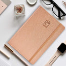 Undated Daily Planner – 1-Year B5 Productivity Organizer with Two-Page Weekly Spread, Goal Setting, Habit Tracker, Weekly & Monthly Pages – Hardcover Time Management Notebook (Rose Gold) by TinyTreasures Baby Boutique