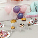 Square Acrylic Shelf Risers 3pcs, Acrylic Dessert Table Display Set, Clear Acrylic Showcase Collectibles Display Shelf for Funko Pop, Cupcake, Toys, Watches, Table Decorations - 4''x5''x6'' by CozyNest Decor