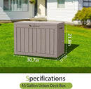 45 Gallon Outdoor Storage Box Waterproof Lockable Resin Deck Box Large, Patio Storage Bin for Pool Accessories Cushion Furniture, Garden Tools, UV-Resistant Outside Delivery Light Coffee by GreenHaven Gardens