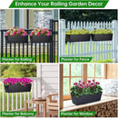 OGIMA 16-Inch Railing Planter Box, 3 Pack Large Hanging Planters for Outdoor Plants with Adjustable Wide Hooks for 2.7'' Railings - Balcony Planters Railing Hanging for Deck, Fence & Patio Decor by GreenHaven Gardens