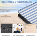 Picnic Outdoor Blankets Waterproof Extra Large - Beach Mat Sand Free Foldable with Carry Strap | Portable Camping Blanket | Park Blanket for Grass , Hiking, Travel, Concerts, Indoor (Cerulean Blue) by TinyTreasures Baby Boutique