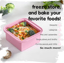 2-Cup Silicone Freezer Trays with Lids – Perfect for Meal Prep, Portion Control, and Easy Freezing-Meal Prep Container Molds for Soup,Leftovers (Cotton Candy, 2 Pack) by TinyTreasures Baby Boutique