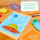 Sculpd Kids Painting Kit, Paint Craft Set for Kids Age 4 to 6, Includes 10 Colour Paint Set, 4 Paint Pens, 2 Canvases, Easels, Magnetic Picture Frame, Additional Art Supplies and Free Guidebook by TinyTreasures Baby Boutique