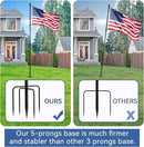 ZMTECH 10 FT Flag Pole with American Flag in Ground, Extra Thick Flag Pole Kit for Yard,Windproof Ground Flag Poles for Outside House Residential or Commercial（1 PACK） by GreenHaven Gardens