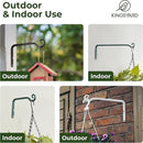 Kingsyard 2-Pack Wall Plant Hanger Outdoor - Heavy Duty Metal Hanging Bracket Hooks for Hanging Plant Bird Feeders Lanterns Wind Chimes Outdoor & Indoor, 6-Inch/Green by GreenHaven Gardens