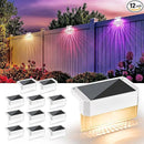 SOLPEX Solar Fence Lights Outdoor,Solar Deck Lights Waterproof Led Solar Lights for Outdoor Stairs,Step,Patio,Yard,Garden,Balcony and Porch,12 Pack Shell-Like Light Spots(White Shell,Warm White&RGB) by GreenHaven Gardens