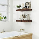 Heimlove Bathroom 12'' Deep Floating Shelves for Wall - Shelf Over Toilet Wall Mounted Farmhouse 24 inches,Wood Floating Shelves Decor & Storage Set of 1,Rustic Brown by CozyNest Decor