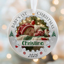 Personalized Baby Photo Christmas Ornament 2025 - Baby’s First Holiday Keepsake - Custom NewbornOrnament - Sweet Gift for New Parents Mom Dad - Gift for Parents Welcoming Newborn by TinyTreasures Baby Boutique
