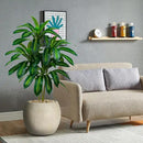 Artificial Dracaena Tree Artificial Silk Tree Faux Tree with White Tall Planter Fake Tropical Yucca Floor Plant (1, White Planter, 4 FT) by CozyNest Decor
