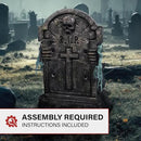 Haunted Hill Farm Tombstone Lifter by Tekky, Battery-Operated, Sound Activated Animatronic Zombie with Sound Effects and Lights for Indoor or Covered Outdoor Creepy Halloween Decoration by CozyNest Decor