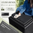 Greesum 100 Gallon Resin Deck Box Large Outdoor Storage with Cushions for Patio Furniture, Garden Tools, Pool Supplies, Weatherproof and UV Resistant, Lockable, Black by GreenHaven Gardens