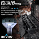 Devos Outdoor | LightRanger 800 Lumen Rechargeable Telescoping LED Lantern | 30 Hour Run Time | Illuminates a 40 Foot Diameter Area | 2 Pack with Padded Case by GreenHaven Gardens