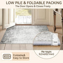 Washable Area Rugs 2'x6' Non-Slip Modern Abstract Soft for Living Room Entryway Bedroom Nursery, Print Pattern, Gray White Grey by TinyTreasures Baby Boutique