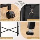 Coat Rack with Laundry Basket, Laundry Hamper Freestanding Hall Tree, Clothes Rack with Storage Shelves, 14.5 Gal Removable Bags on Wheels, Black and Brown JLH005SR by CozyNest Decor