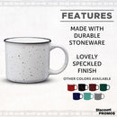 DISCOUNT PROMOS Ceramic Campfire Coffee Mugs 13 oz. Set of 10, Bulk Pack - Perfect for Tea, Espresso, Cappuccino, Hot Cocoa - White by TinyTreasures Baby Boutique