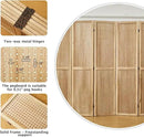 ‌Room Divider Freestanding Folding Pegboard Privacy Screen | 6-Panel Display Stand for Jewelry, Craft Shows, Retail | Natural Wood, Portable & Space-Saving Design by CozyNest Decor